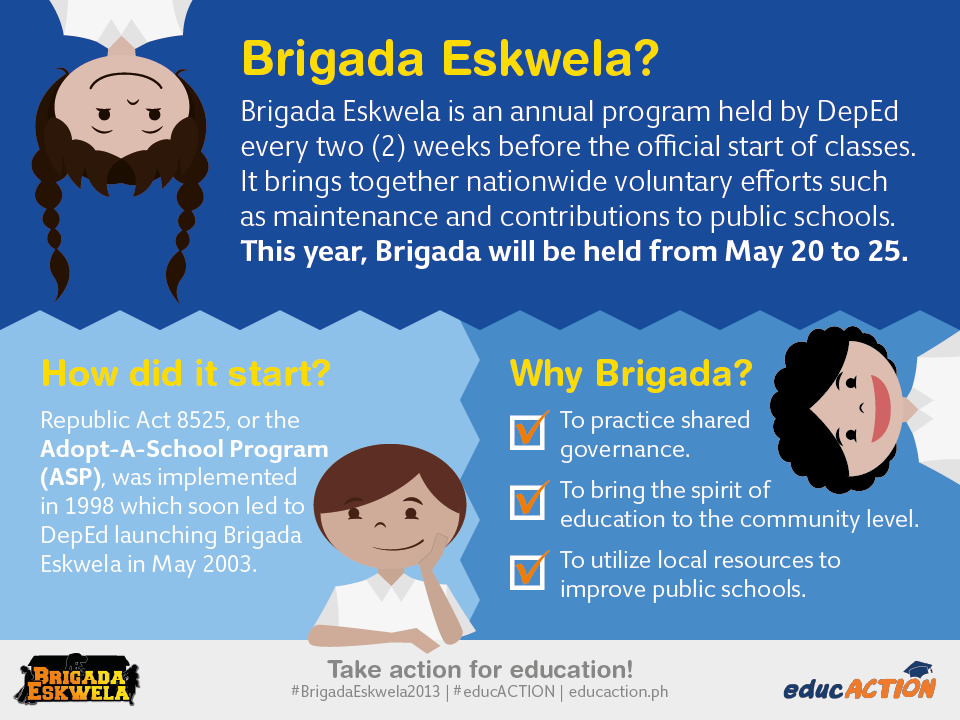 brigada eskwela infographic school