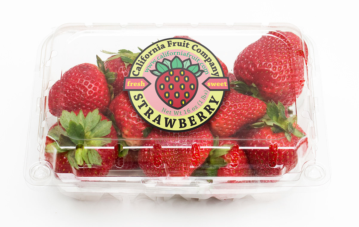 strawberry clamshell fruits packagingdesign labels