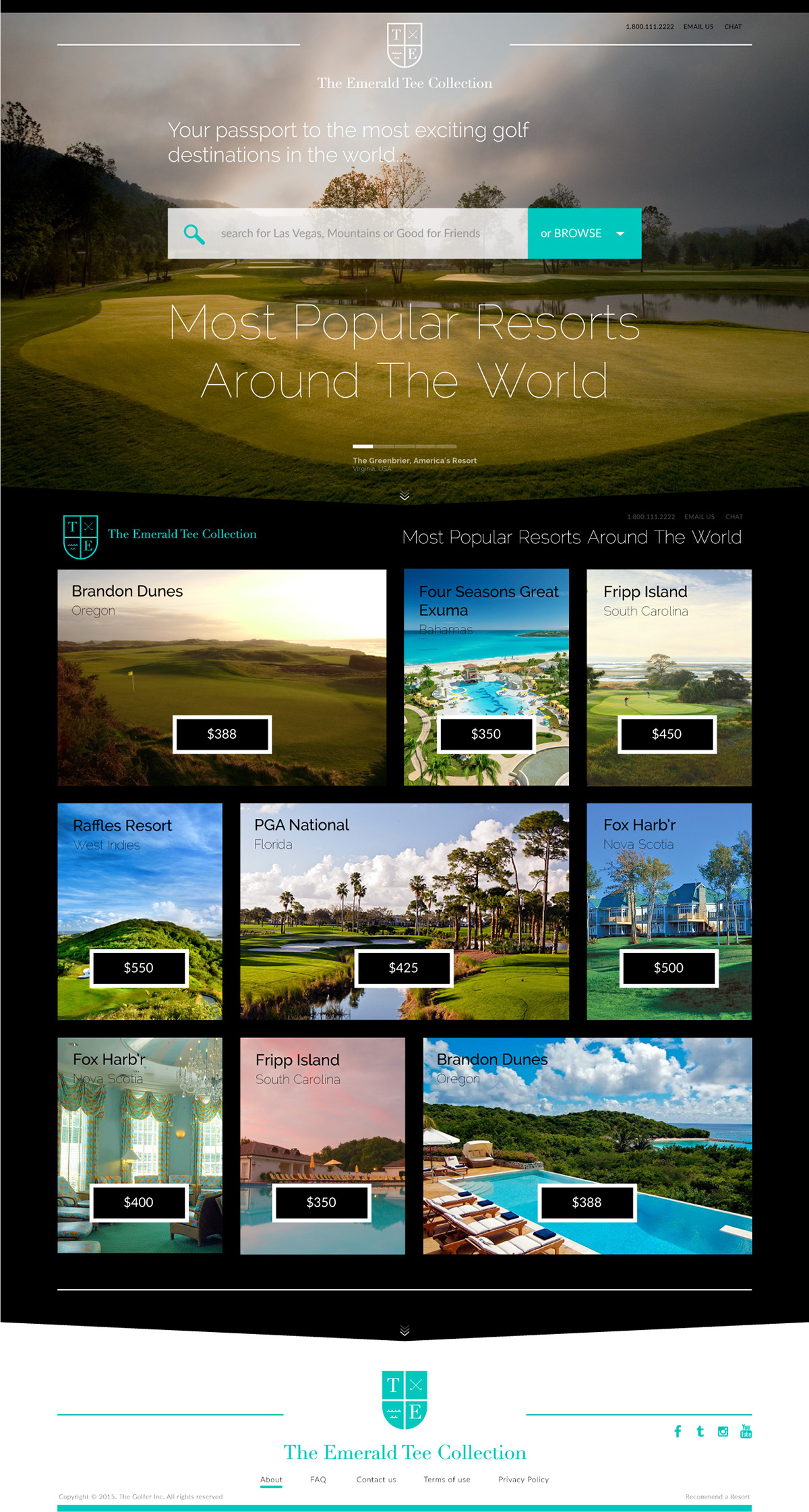 Web search engine Webdesign golf resort