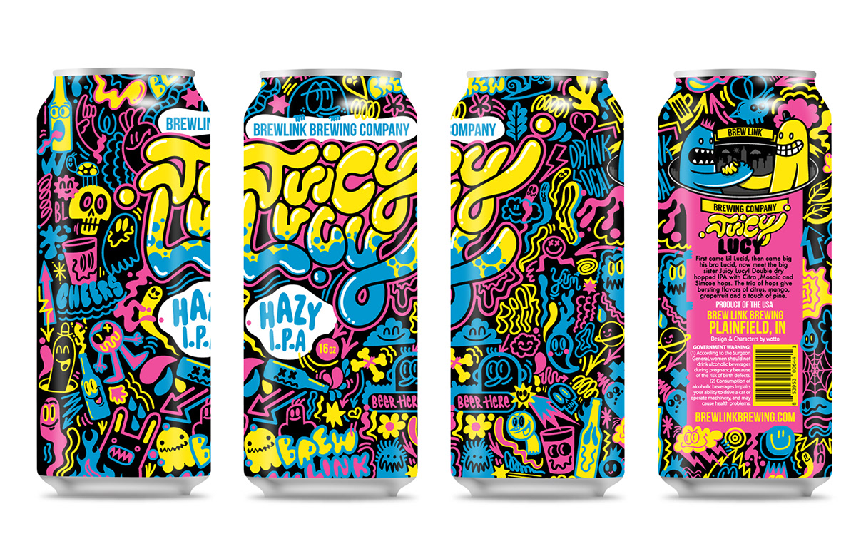 adobe illustrator beer beer can design beer label Brand Design brewery Label Packaging packaging design wotto