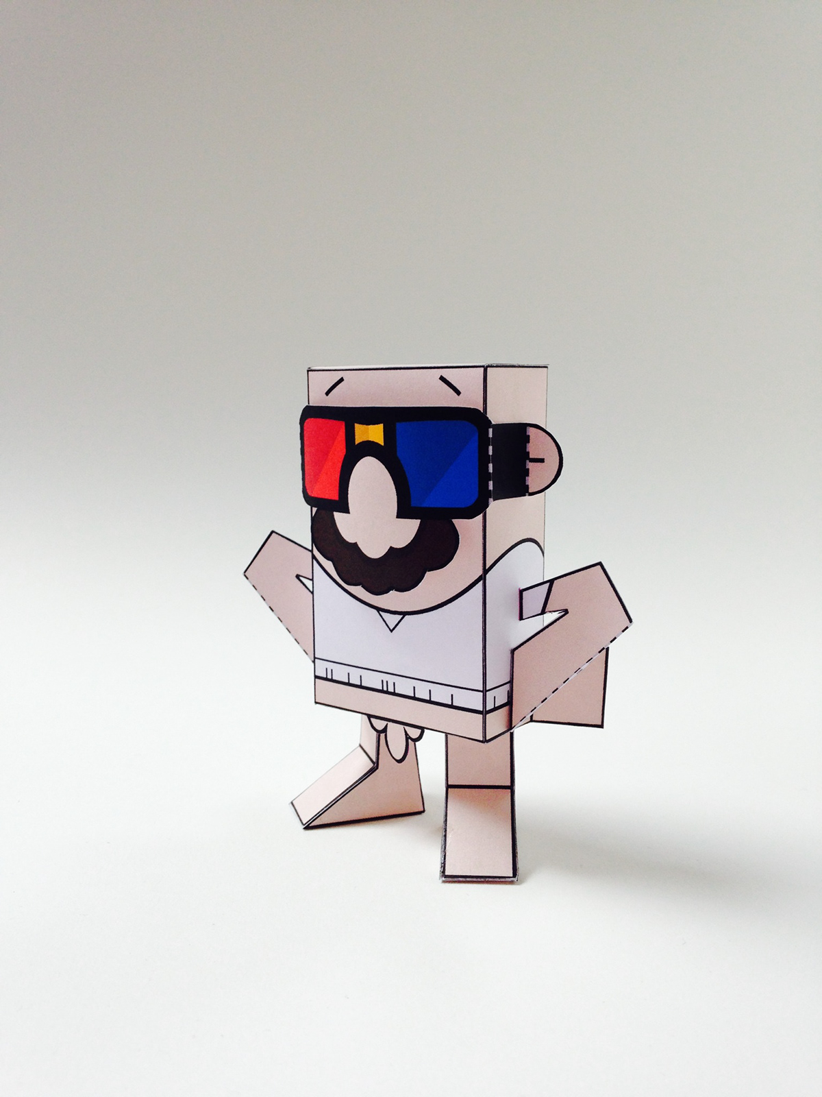 philtoys Character design toy paper sanfrancisco Show Illustrator passion filippo glasses mustache naked niceguy papertoy