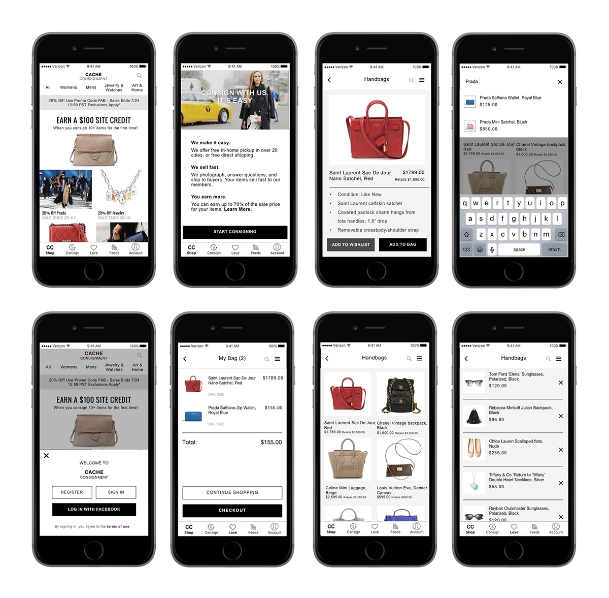 mobile ios wireframe Ecommerce