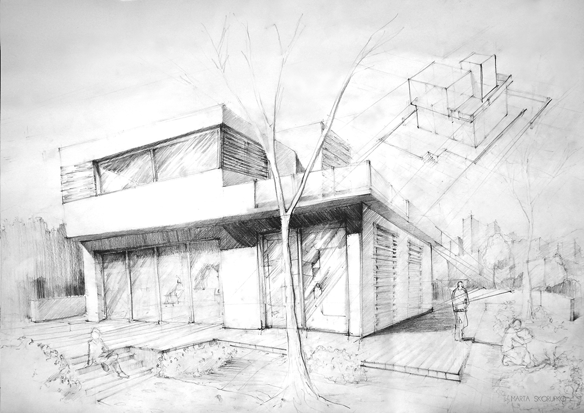 Pencil Architectural Drawings on Behance