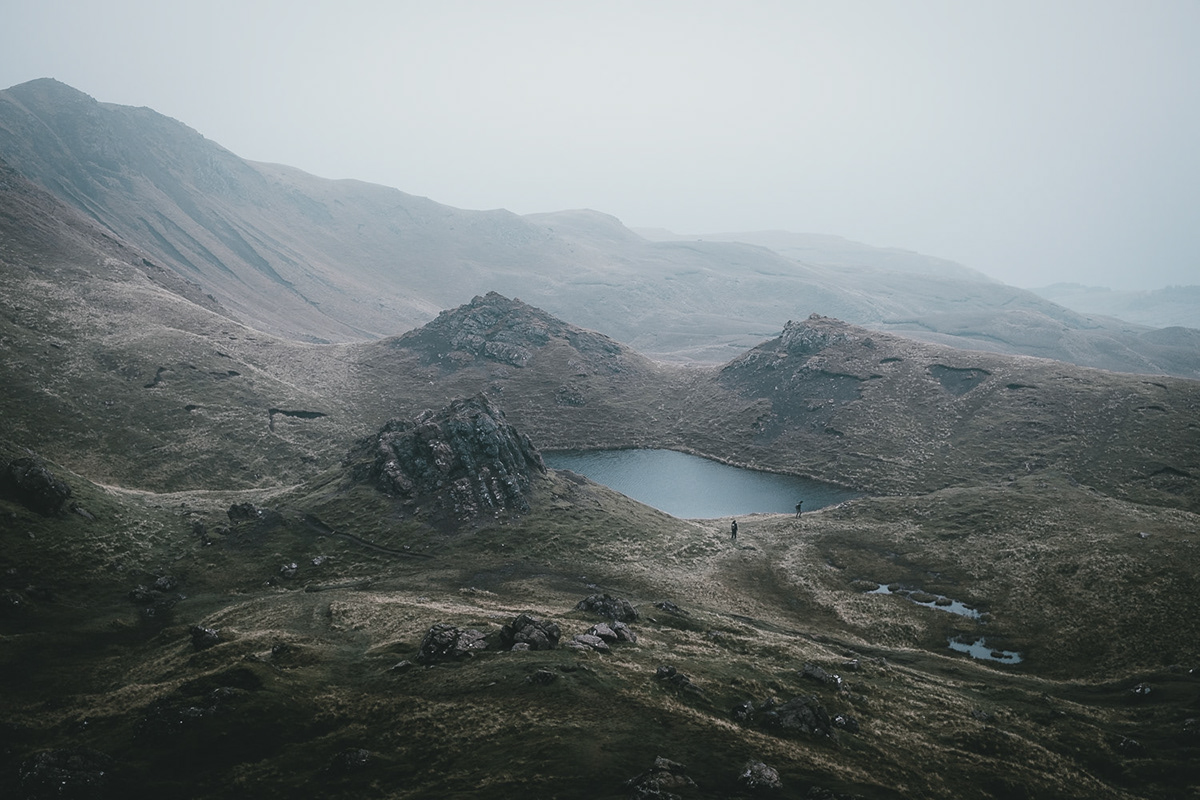 scotland Landscape Photography  Moody mountain fog green mystical
