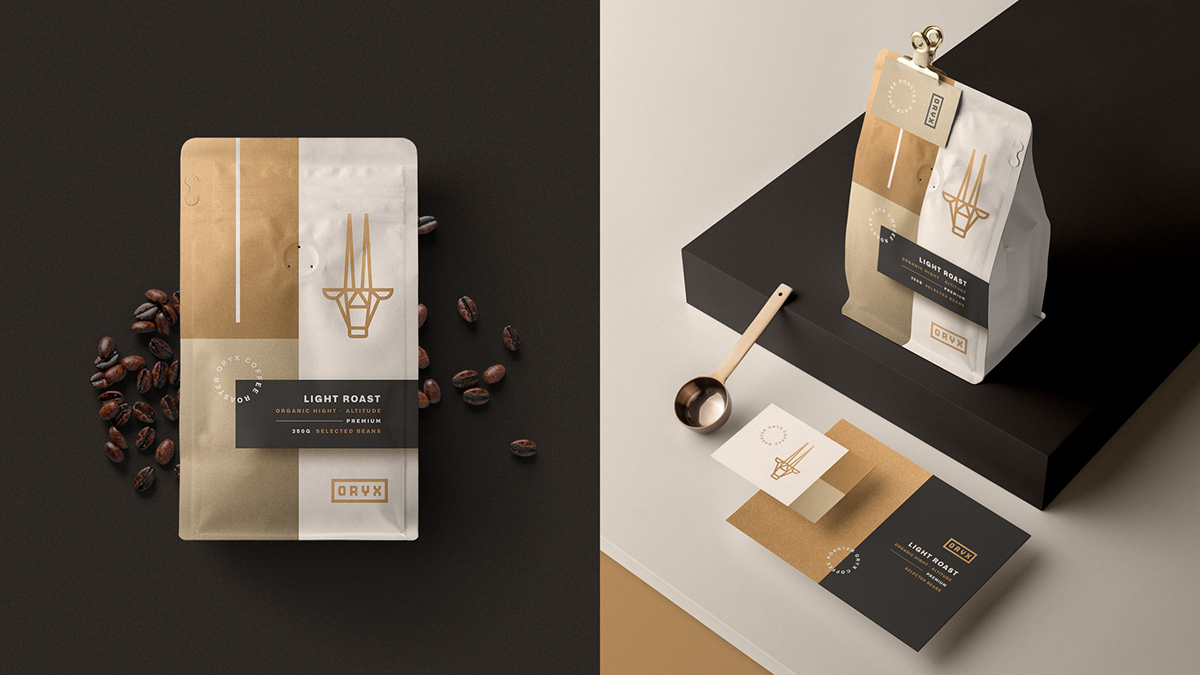 brand cafe Coffee coffee shop logo Oryx Packaging Roaster Saudi Arabia visual identity