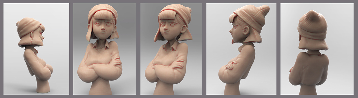 3D Zbrush sculpting  modeling study fast