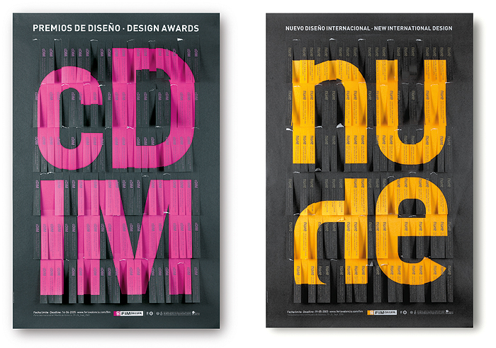 cdim nude posters poster premios Awards diseño design tiras strips black paper