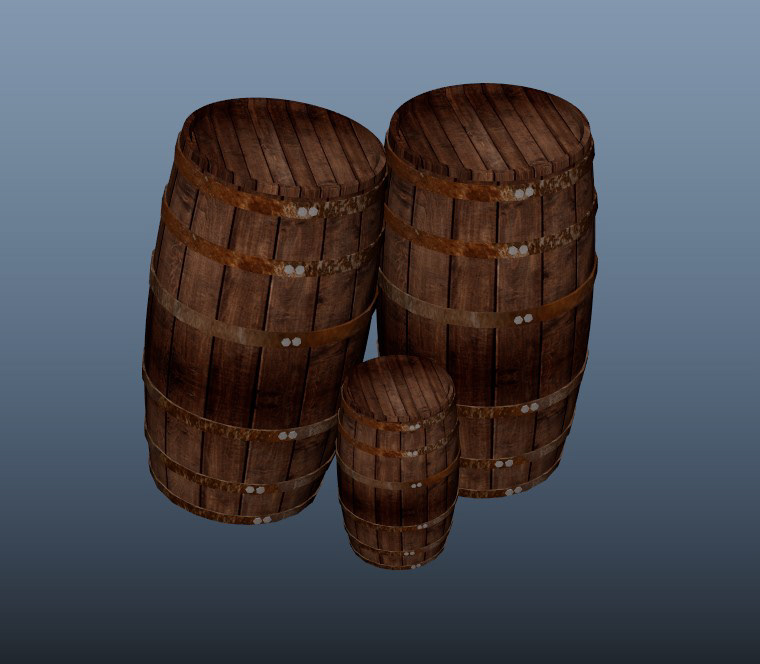texture 3d modeling Autodesk Maya 3D photoshop barrel model modern