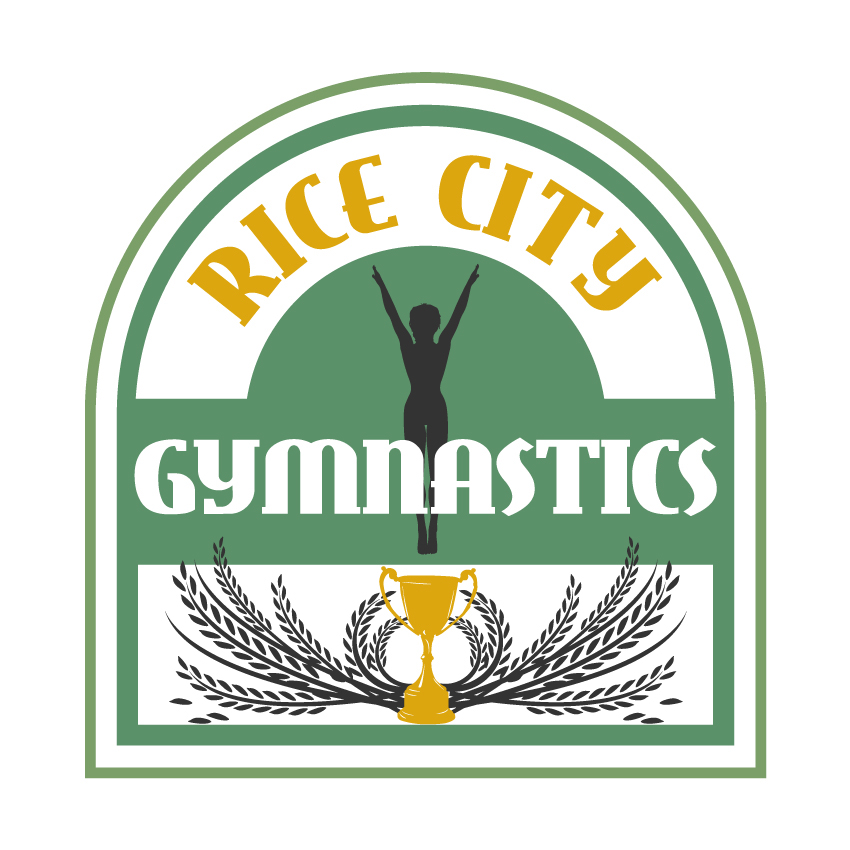 Rice crowley gym gymnastics logo gymnast