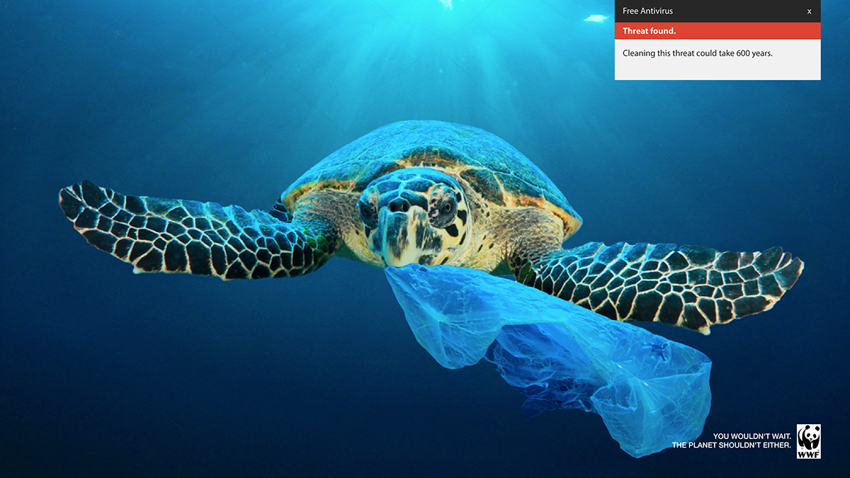 WWF pollution plastic Ocean world print trash planet sea