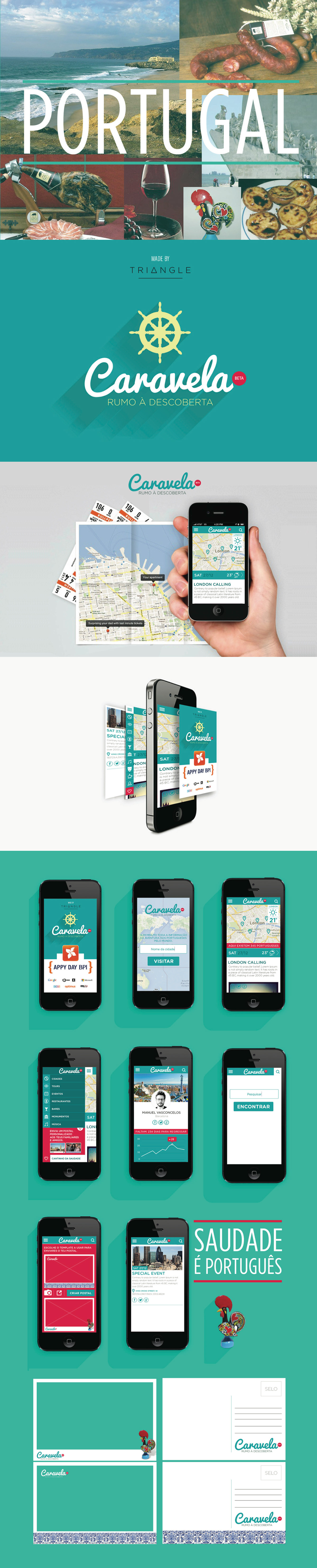 app mobile Portugal caravela shokd design UI ux