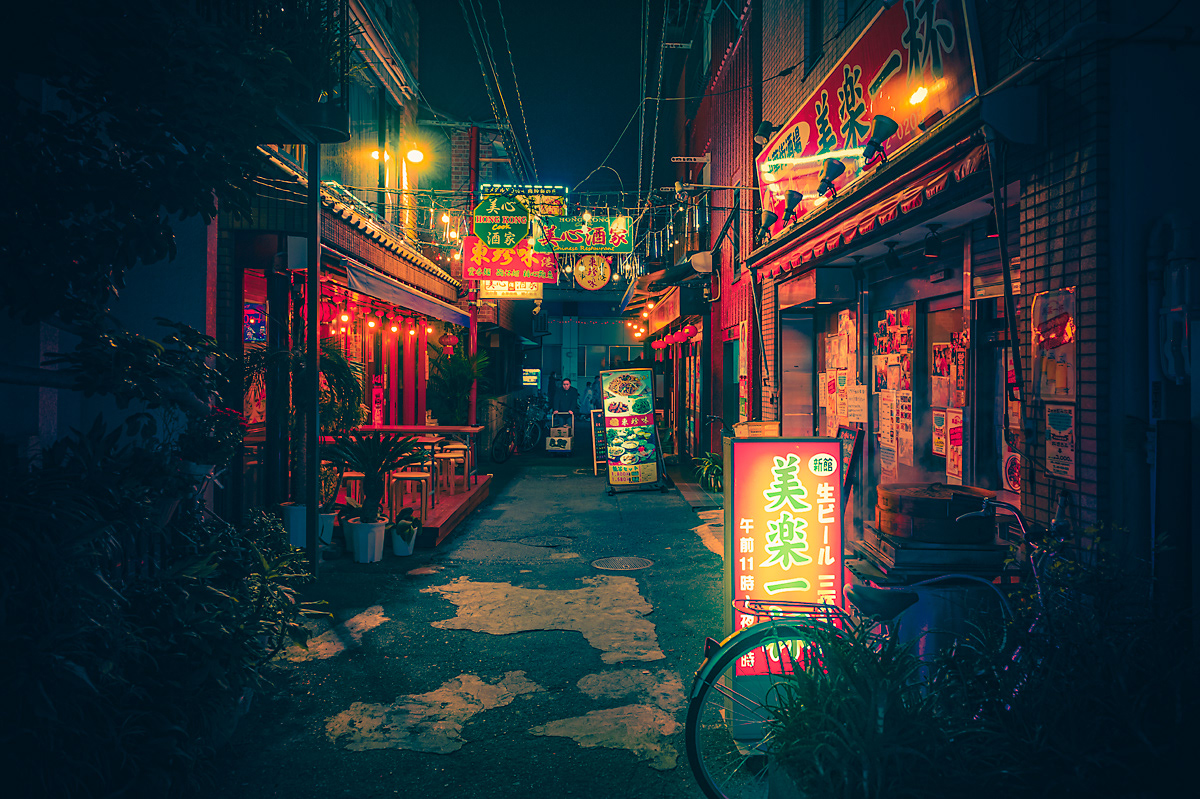 Anthony presley color fantasy japan Moody neon night surreal tokyo yokohama