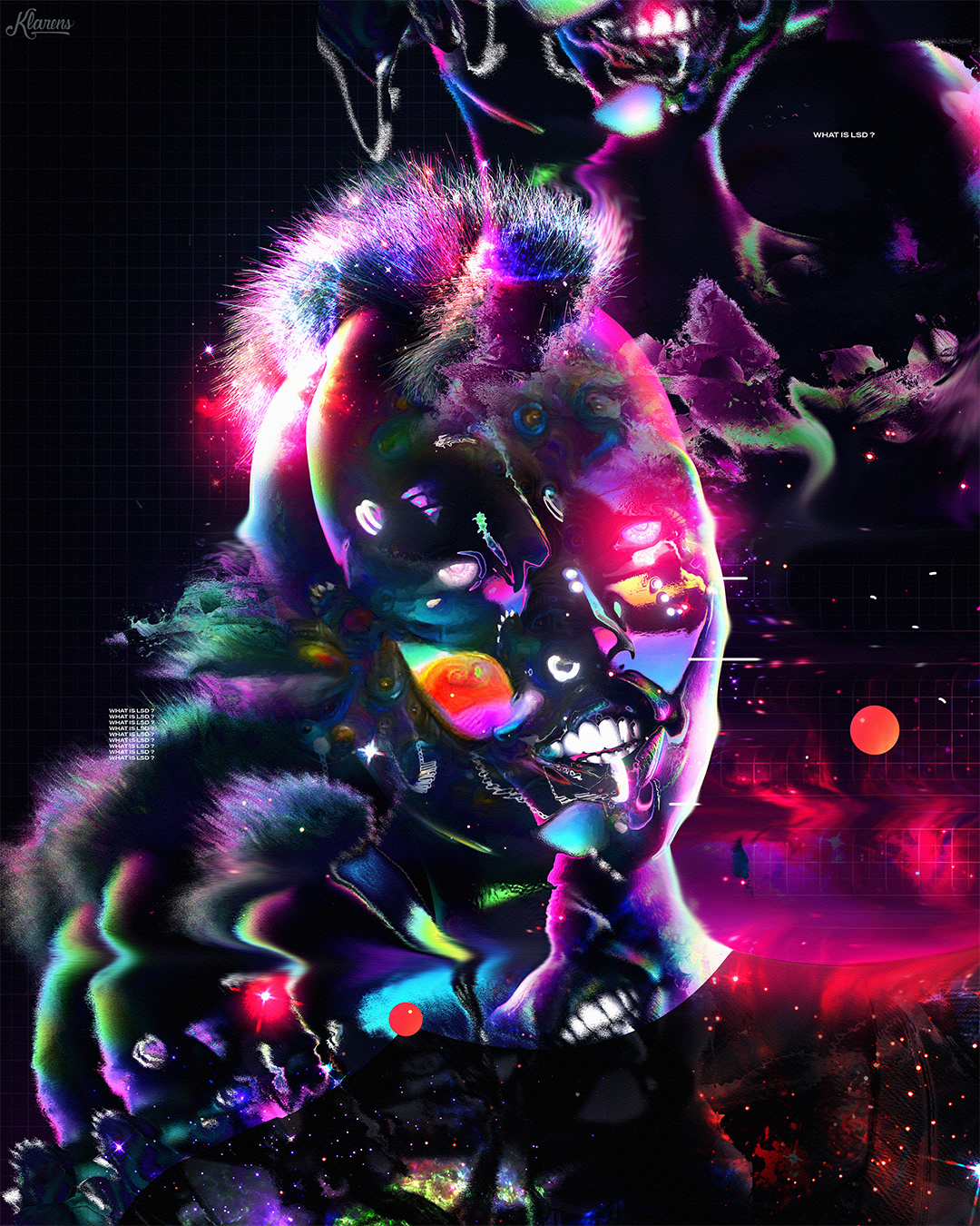 aesthetic colorful design trends everydays Glitch klarens  nft poster vaporwave daily artworks