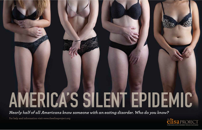 women underwear eating disorders ad brochure public service announcement psa poster Magazine Ad issue