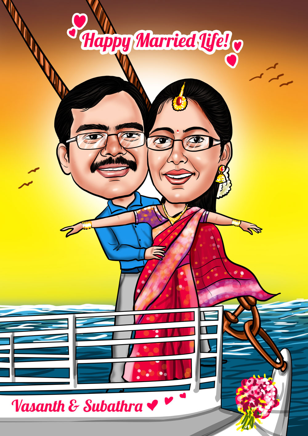 Indian Wedding Caricature Card Designs on Behance