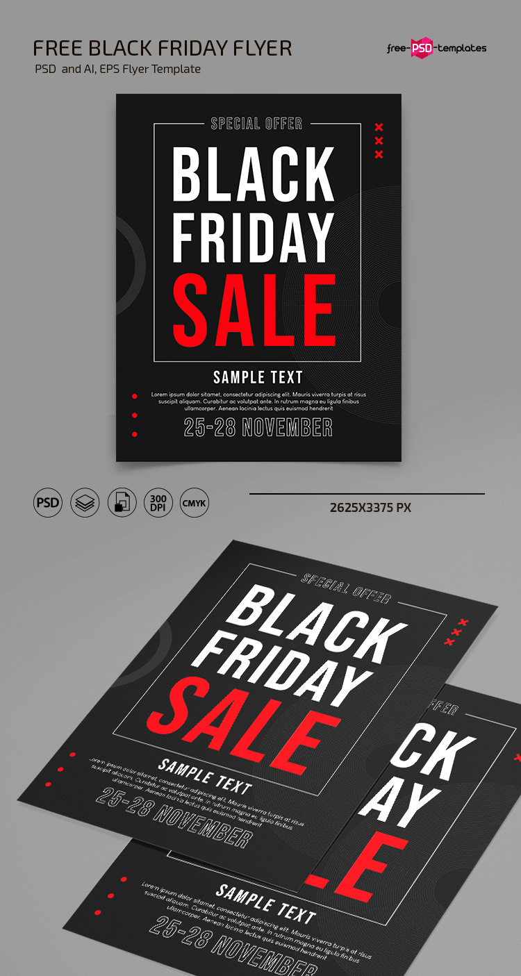 Free Black Friday Sale Flyer Template in PSD on Behance Intended For Free Ad Flyer Templates