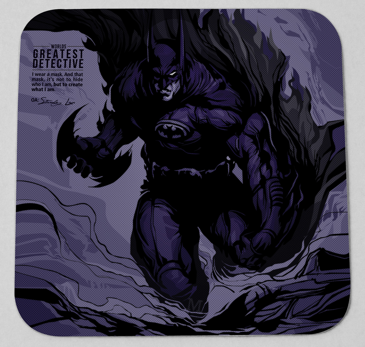 coaster the bat dark knight gotham's finest world's greatest detective caped crusader watchful protector silent guardian Bruce Wayne gotham