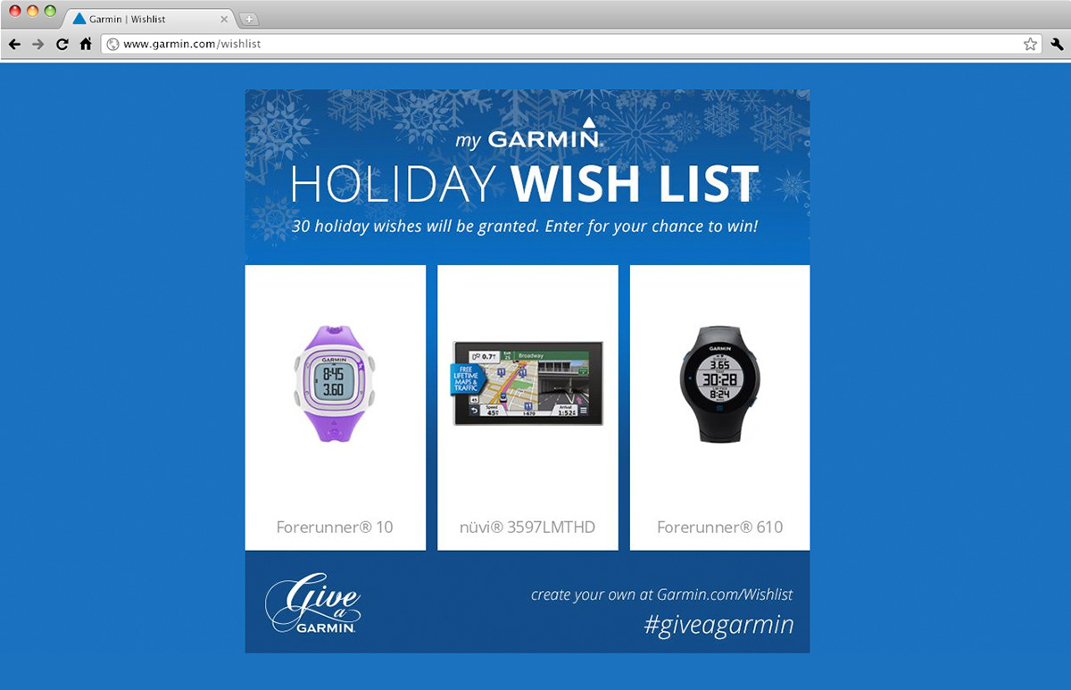 social media Mobile first Holiday giveaway wishlist generator