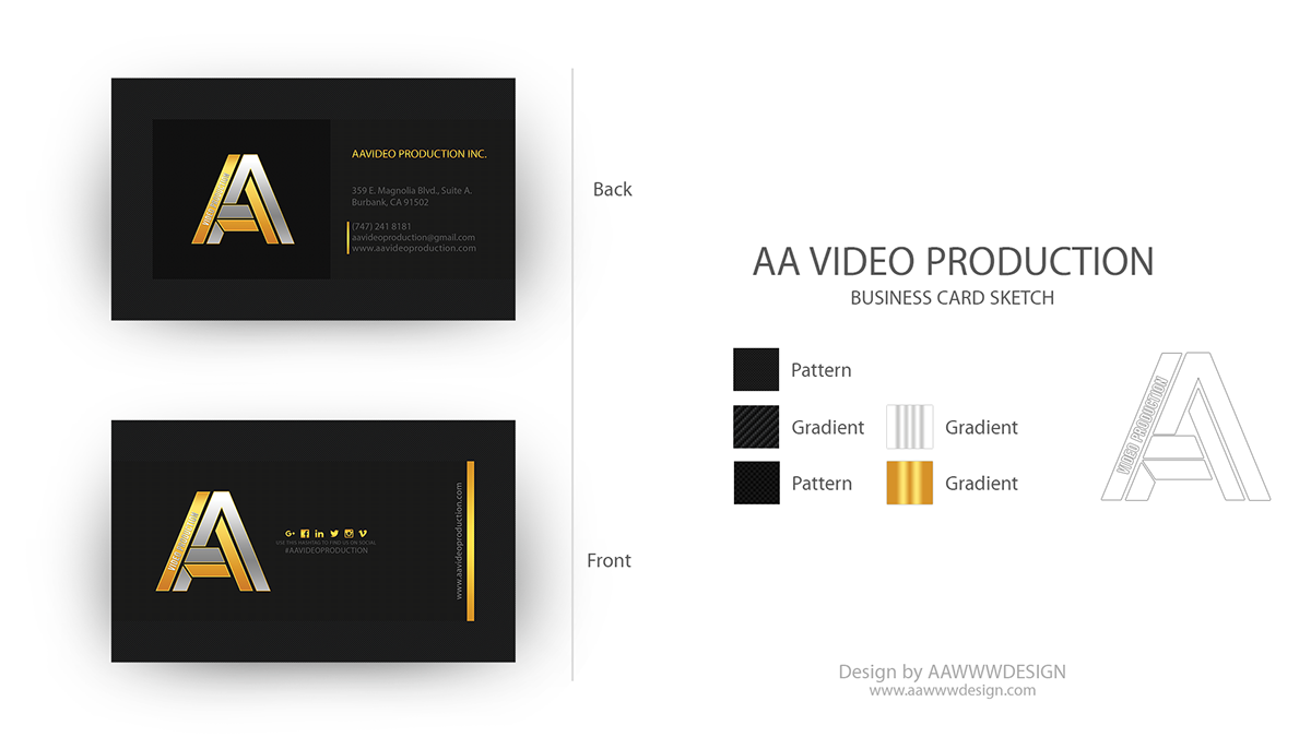 print business card Video Production brand