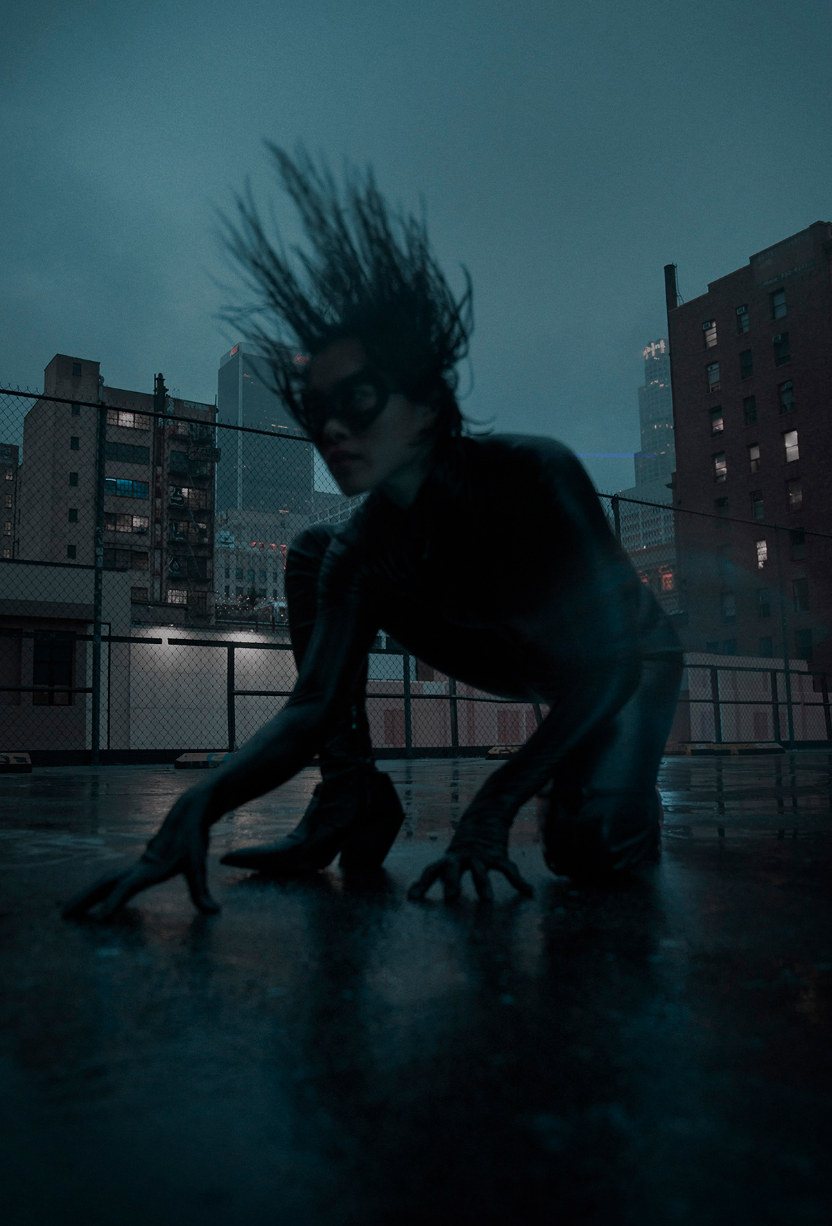 batman catwoman dcuniverse gotham city cinematic keyart Digital Art  cartoon Character design  Moody