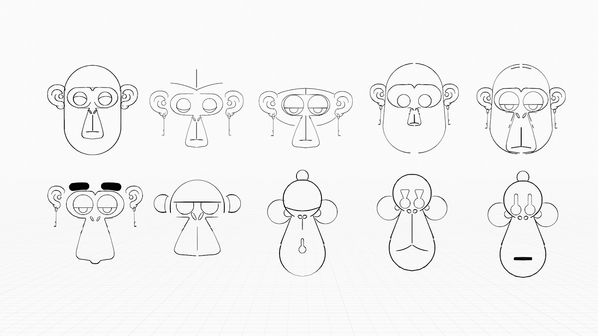 3D Character colorful monkey animation  Cartoony Playful pop