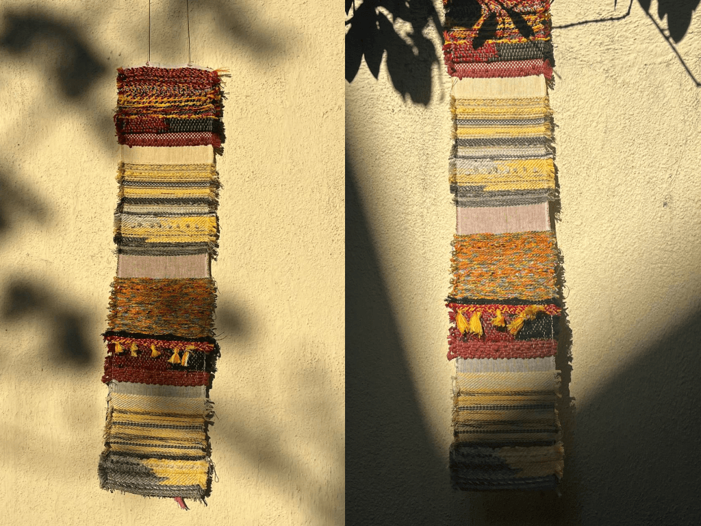 weaving textile design  weaving loom handloom weave textile art loom Yarns fancy yarns Textiles