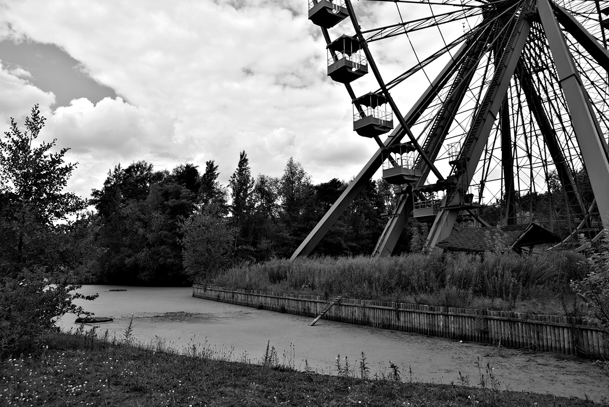 abandoned Park berlin black and white Circus spreepark germany monochrome
