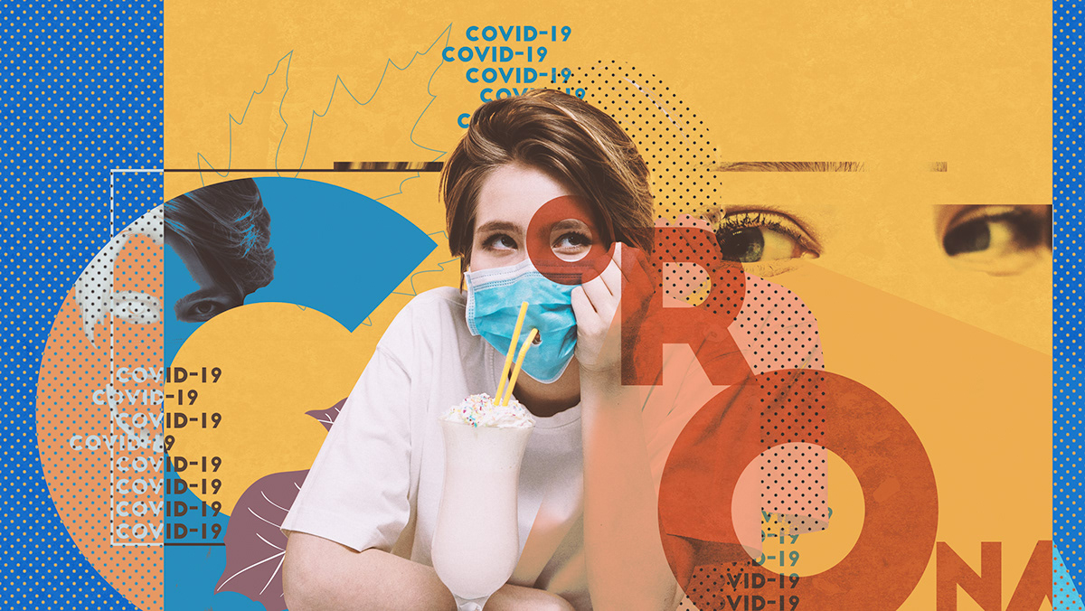 collage Coronavirus COVID-19 Retro