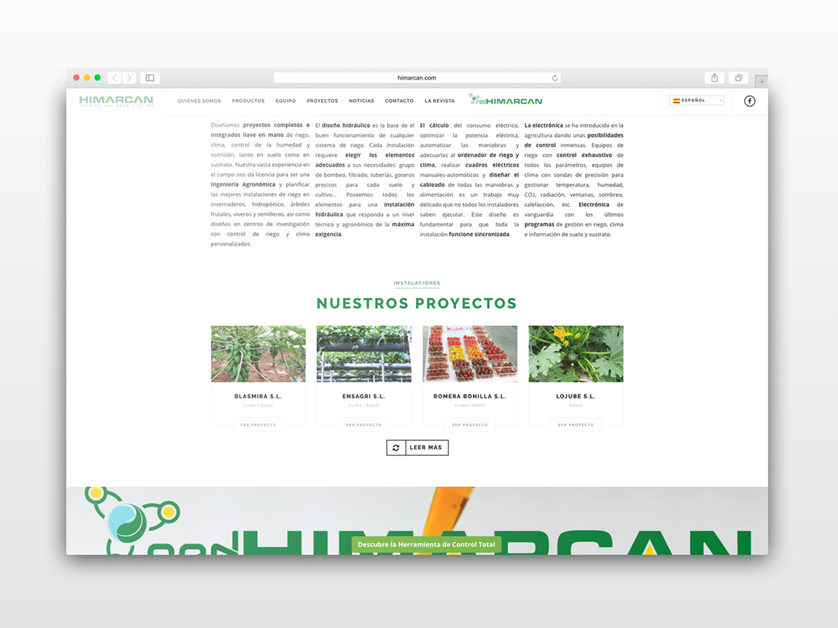 Himarcan agriculture Website Climate Control irrigation gardening Technology farming