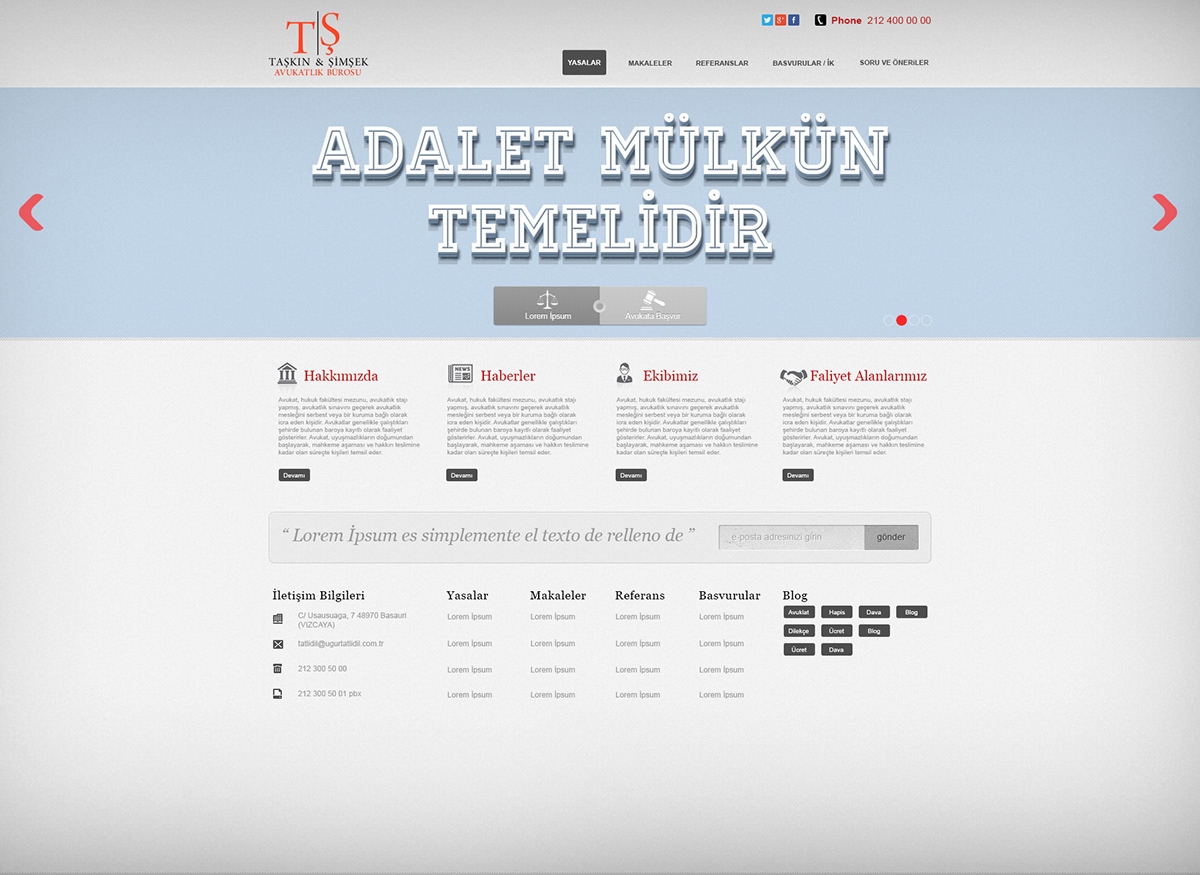 law Web design template lawyer bar
