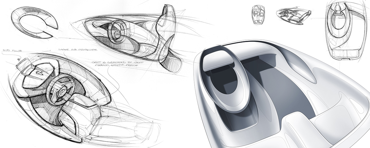 Lexus Interior design TRANS Transportation Design art center car concept lf-ls Auto automotive   keyshot Alias