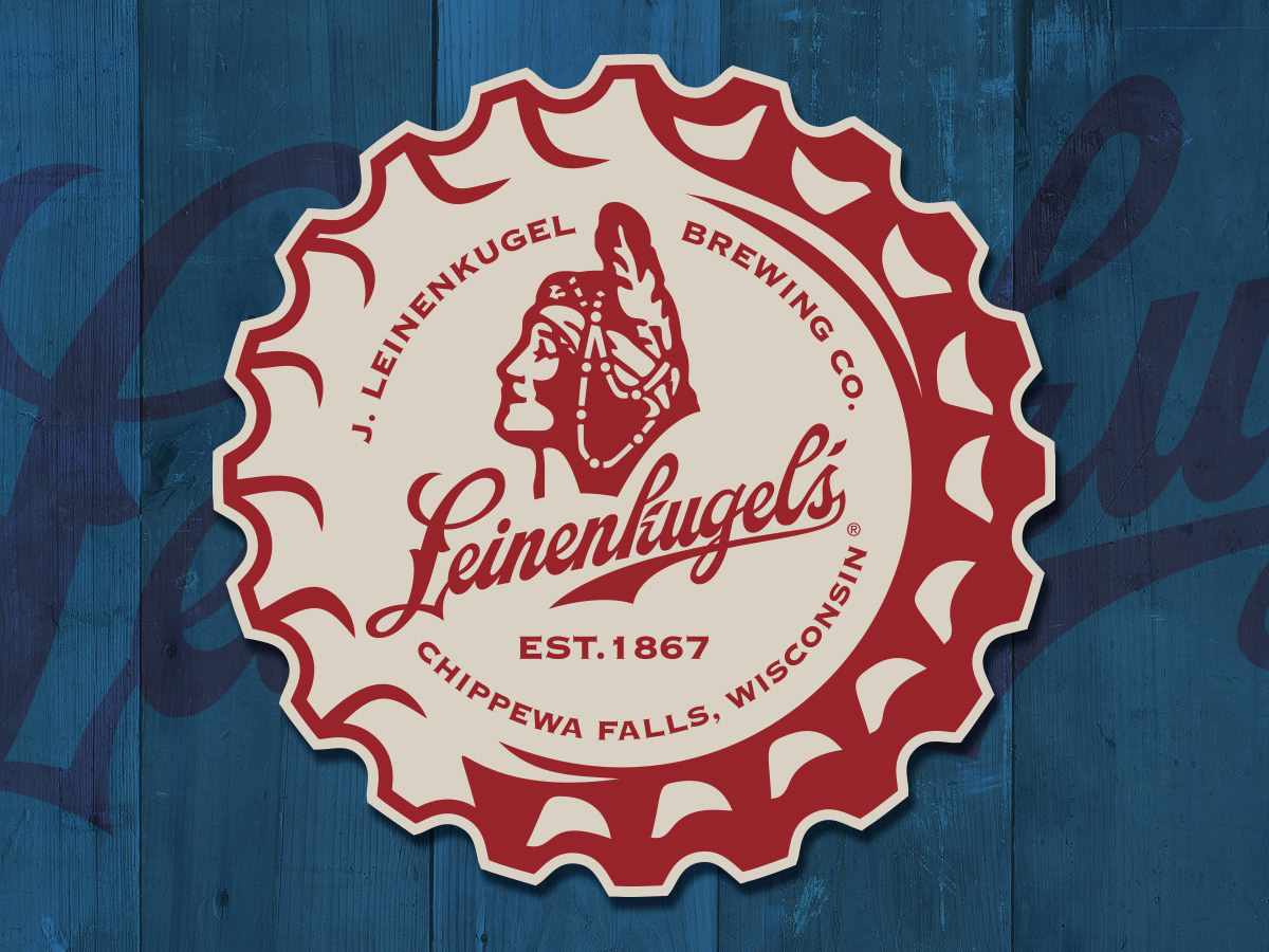 badge beer branding  Leinenkugels logo merchandise Wisconsin