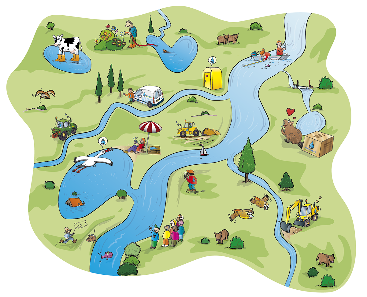 app water praatjes waterschap spel peel Maas vallei educatie natuur Park beheer