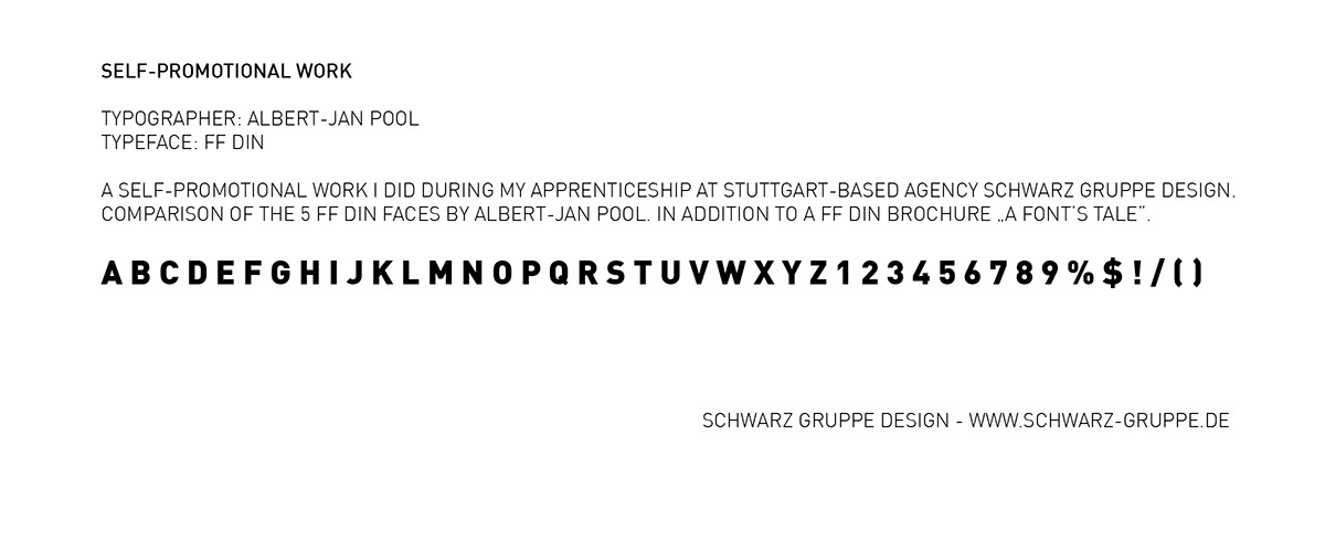 din ff din Alber-Jan Pool typografie stuttgart Schwarz Gruppe Design apprenticeship Project THIS IS DIN artwork