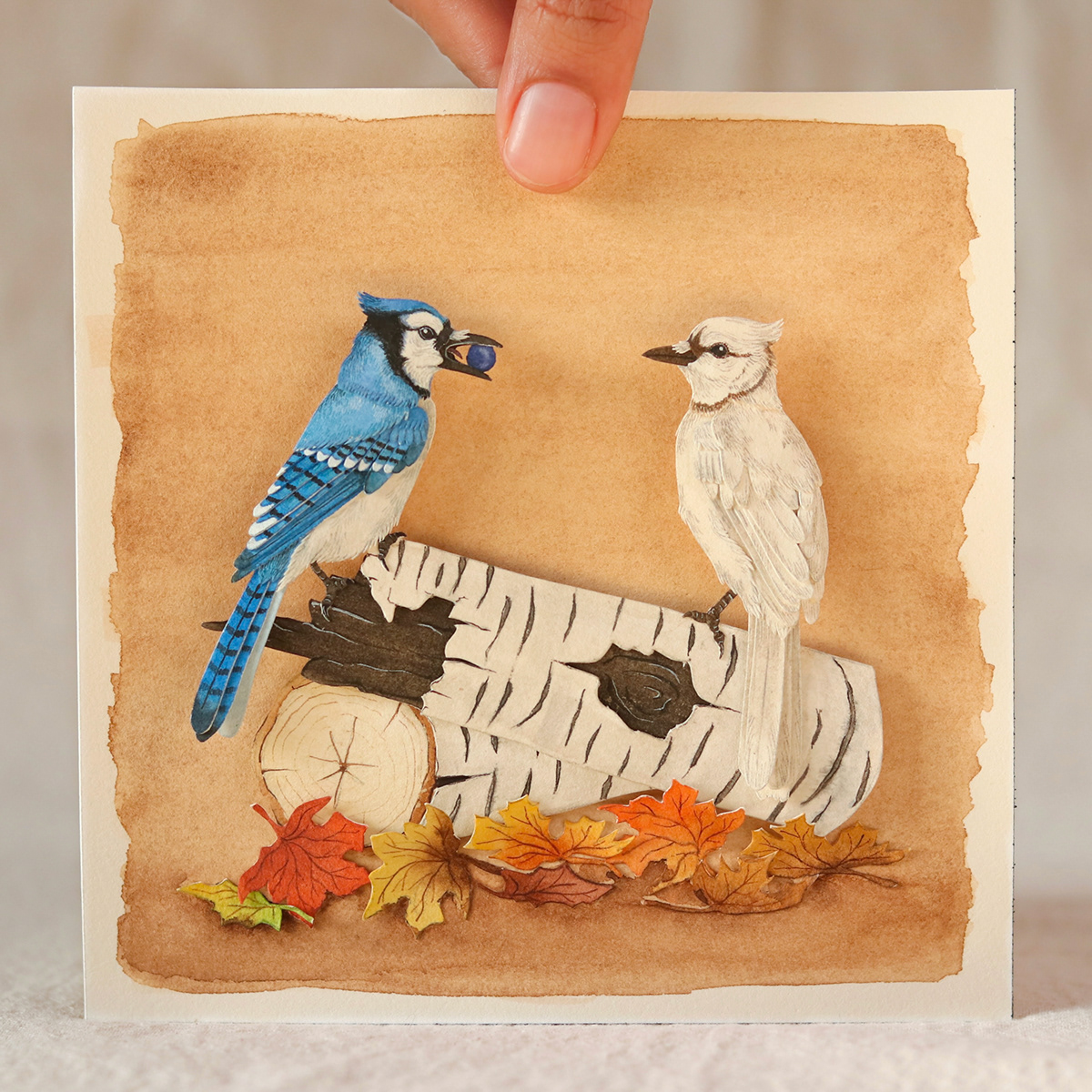 bird animal Miniature paper paper art papercut wildlife art wildlife sculpture watercolour