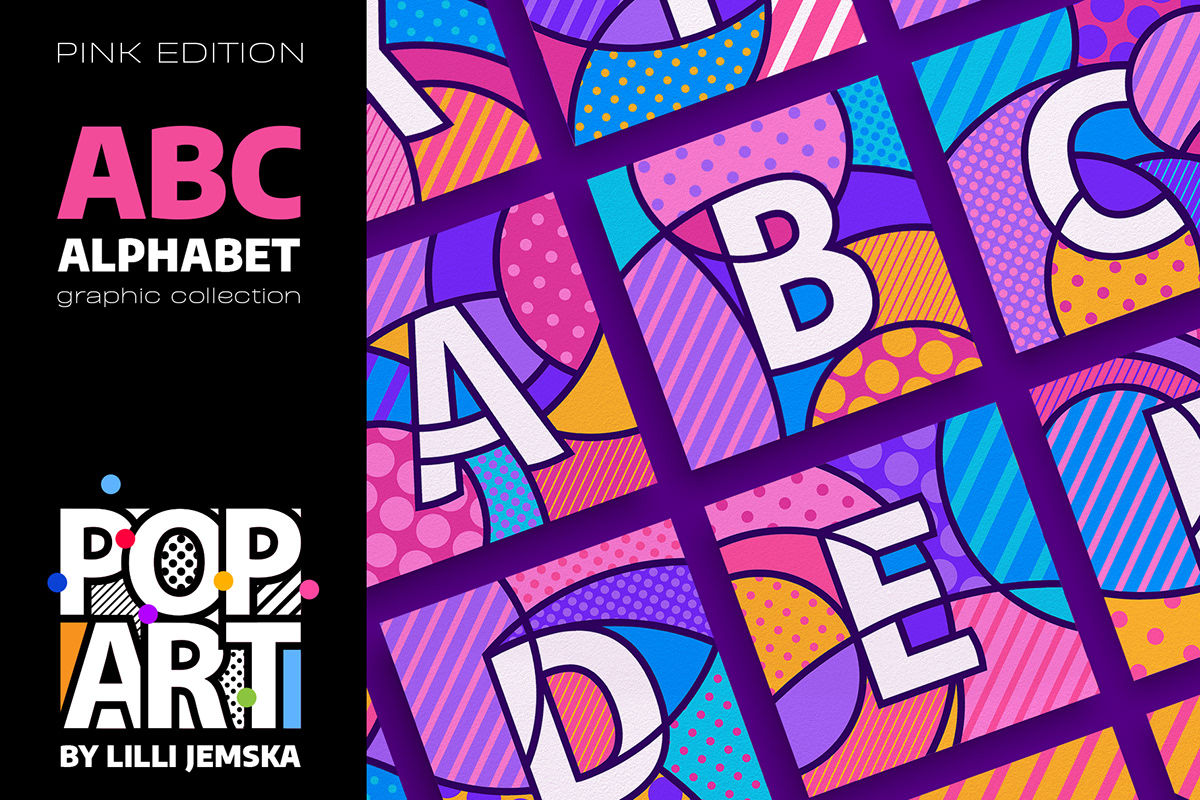 ABC alphabet font graphicdesign ILLUSTRATION  lettering letters popart typo