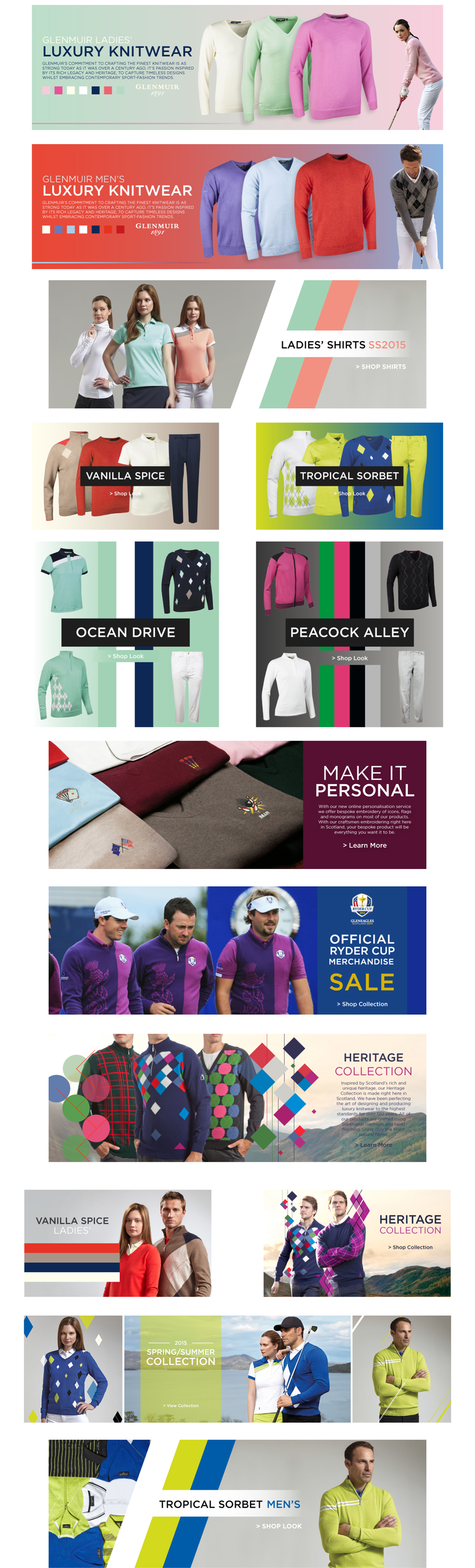 Website design marketing   glenmuir golf banner banners ad advert scottish scotland Clothing