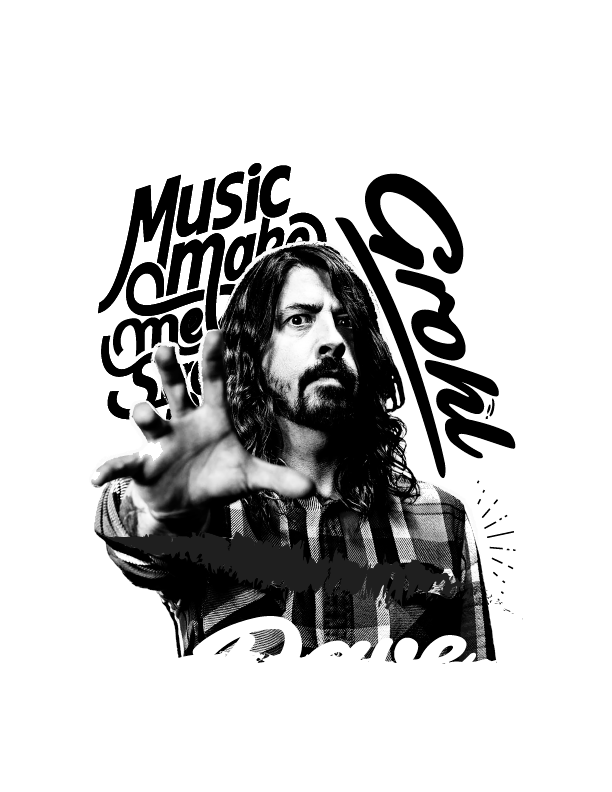 music tipography letras arte digital collage collage maker Dave Grohl foo foo fighters