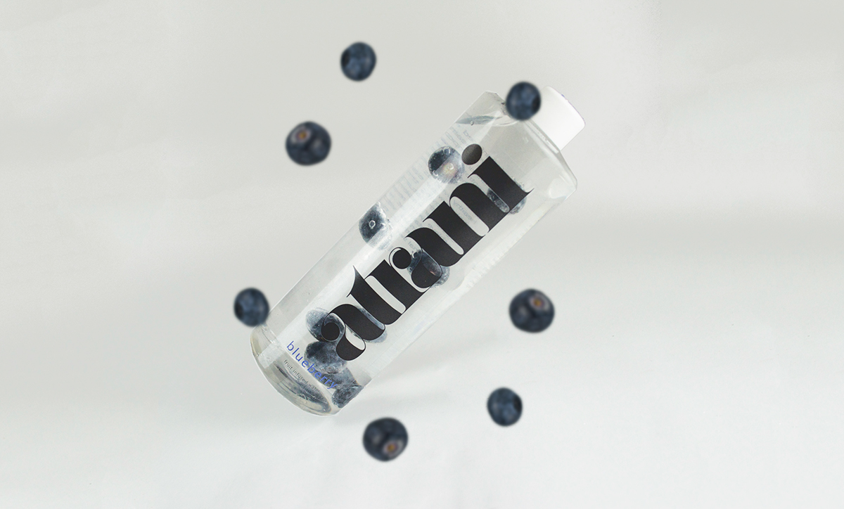 atrani water bottle Fruit infused healthy clear Lable italian black floating Business Cards letter head