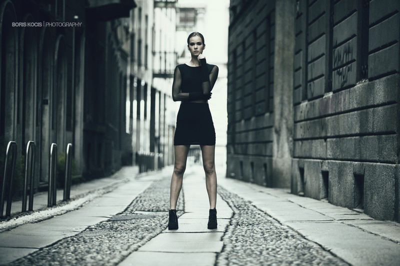 beauty Style glamour milan milano Italy bw portrait girl Lady Street Urban rustic amazing cold