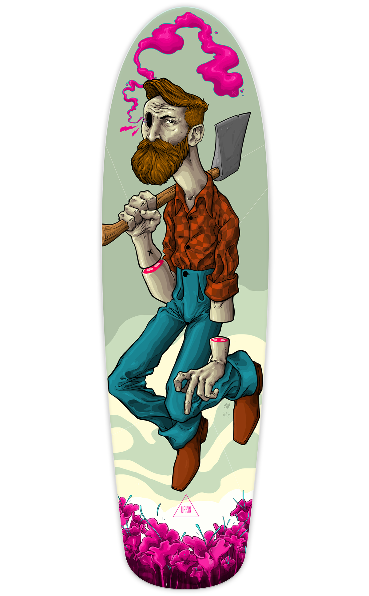 Adobe Portfolio Ignacio Valicenti ILLUSTRATION  skateboard LONGBOARD pop surrealism argentina poster ilustracion Hipster lumberjack lowbrow Character