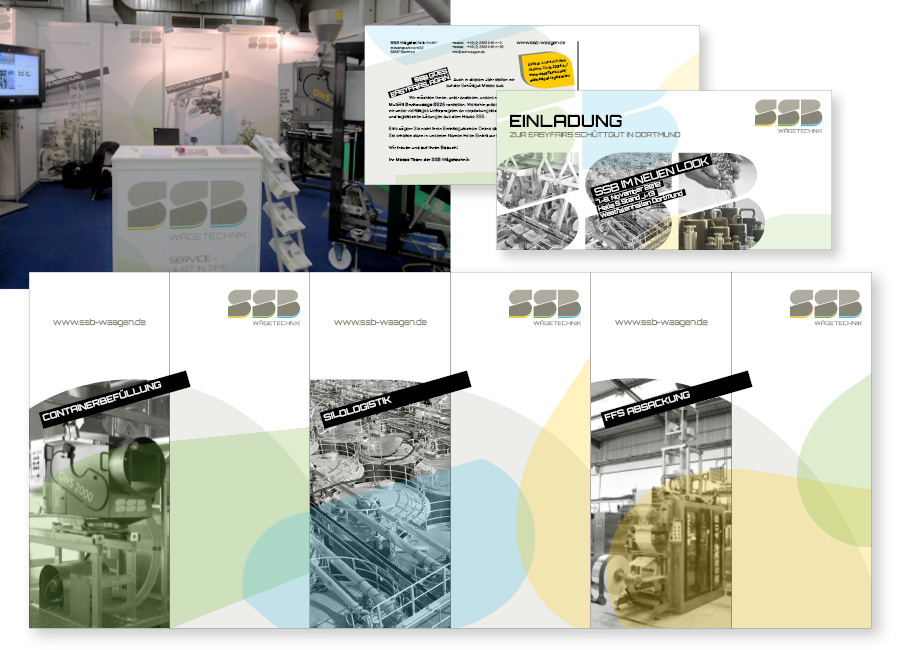 Adobe Portfolio ssb wägetechnik Corporate Design Exhibition  broschures