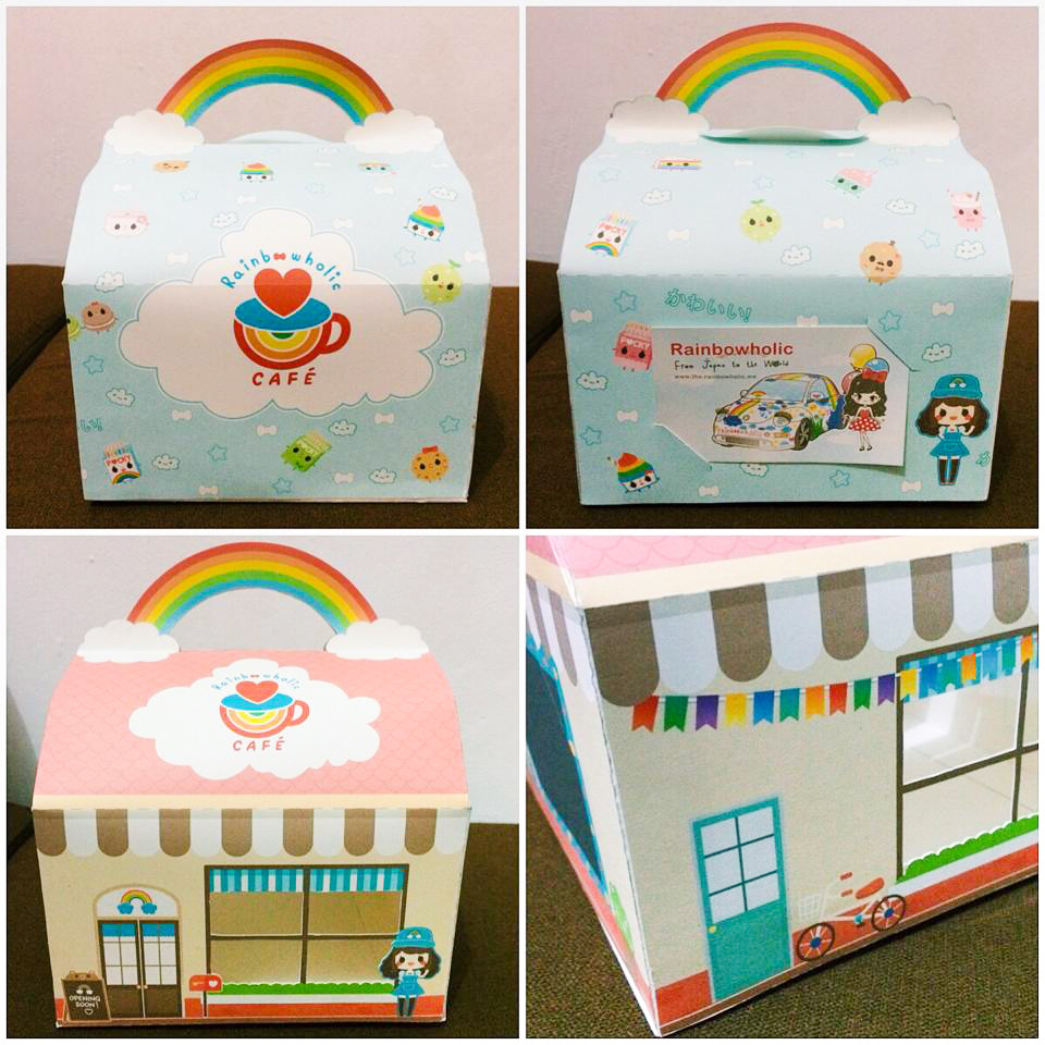 Rainbowholic cafe takeout box cake cupcake japan japanese kawaii take-out take-away carry-out