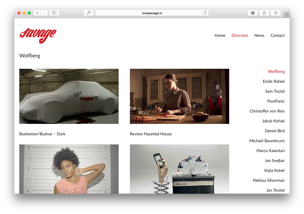 Website savage creative minimal minimalistic red White blank