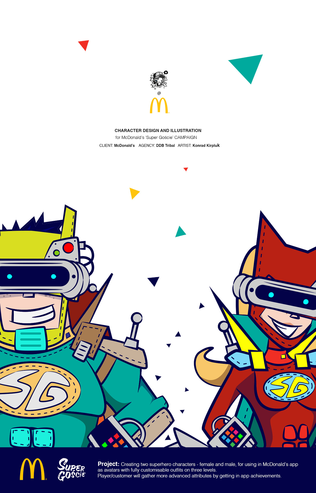 ILLUSTRATION  McDonalds kirpluk SuperHero Advertising  vector brand