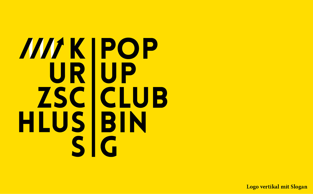 club Discotheque pop-up Entertainment identity yellow black