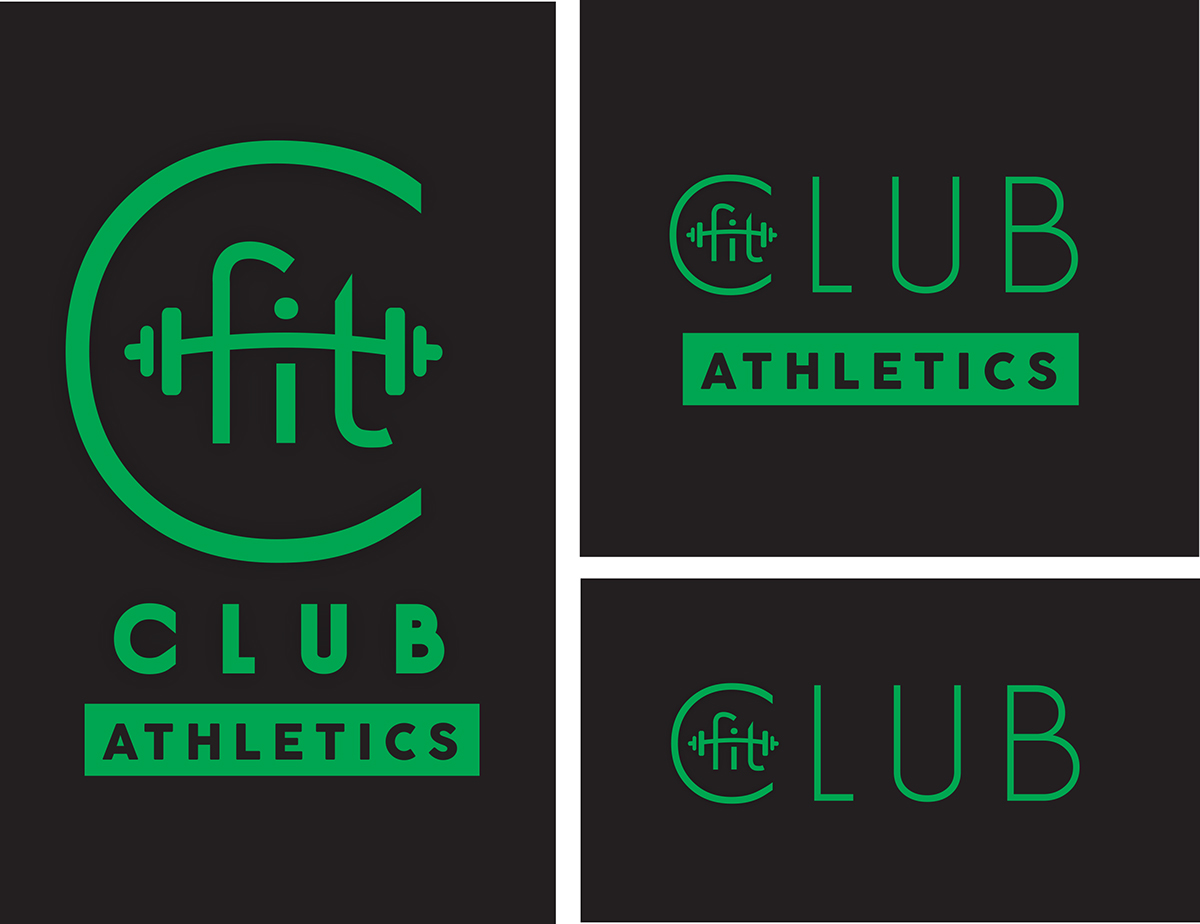 logo athletics gym FIT club Fit Club gym logo club logo fitness fitness logo symbolism logo symbolism Lift weights weight lifting simple