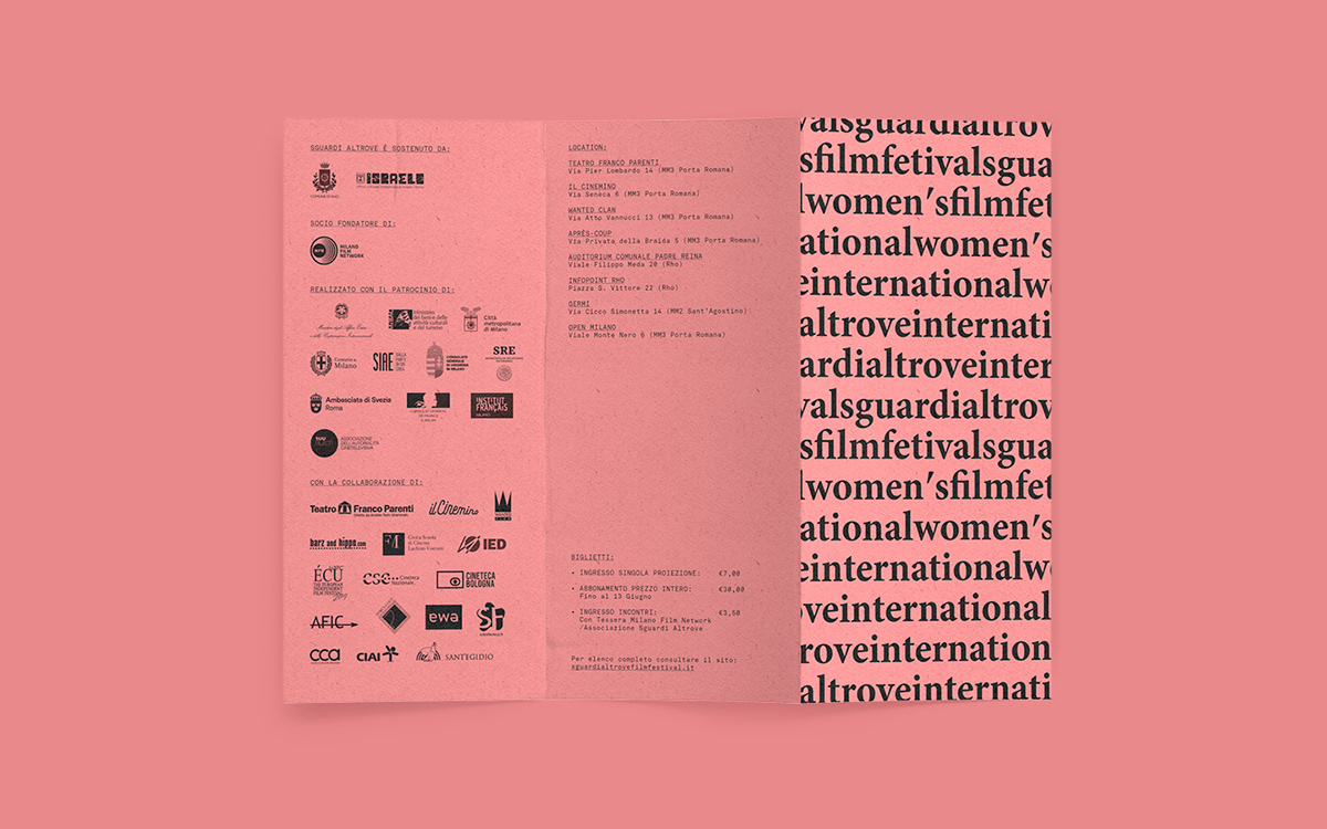 Catalogue collage festival Film   pink poster typography   women