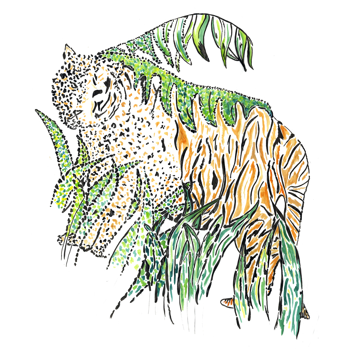safari wild animals hybrid Animal Prints