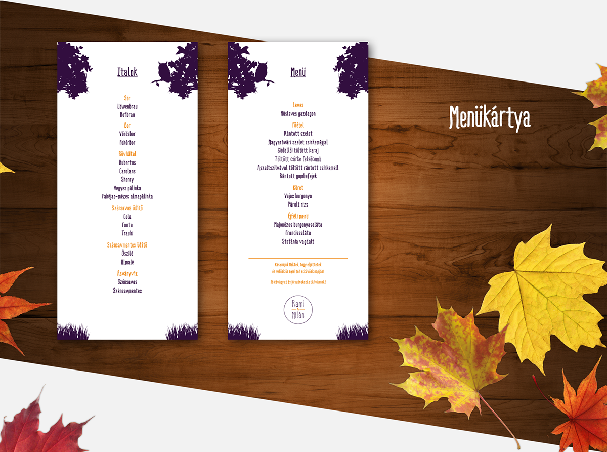 invite wedding design menu poster